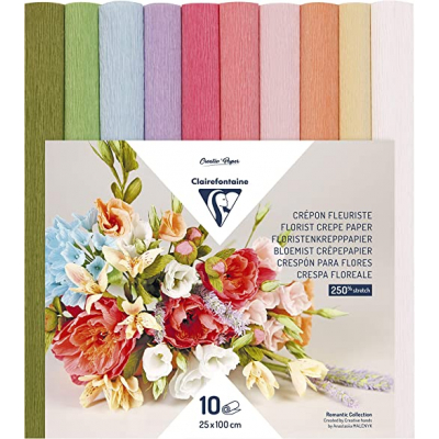 Clairefontaine 995000C Florist Crepe Paper (Pastel Colours)